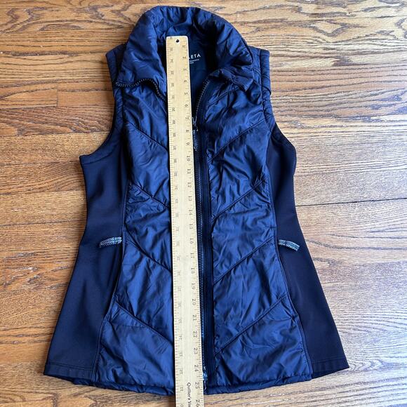 Athleta Rock Ridge Black Quilted PrimaLoft Full Zip Vest-Size Small - Picture 9 of 12